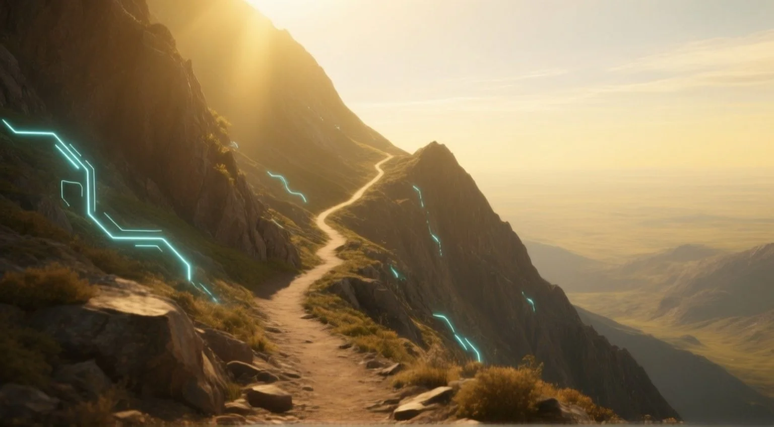 Mountain trail at golden hour — Software Assessments